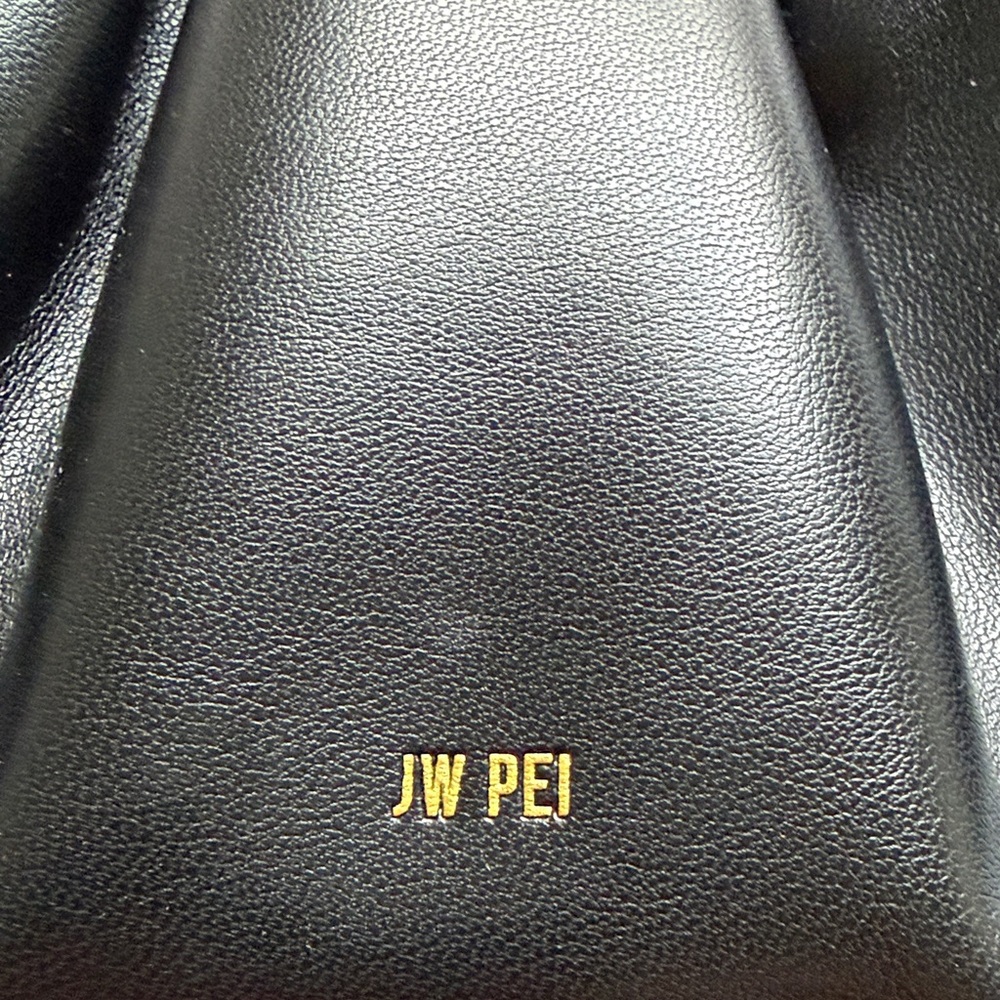 JW PEI Black Ruched Shoulder Bag - Picture 2 of 6